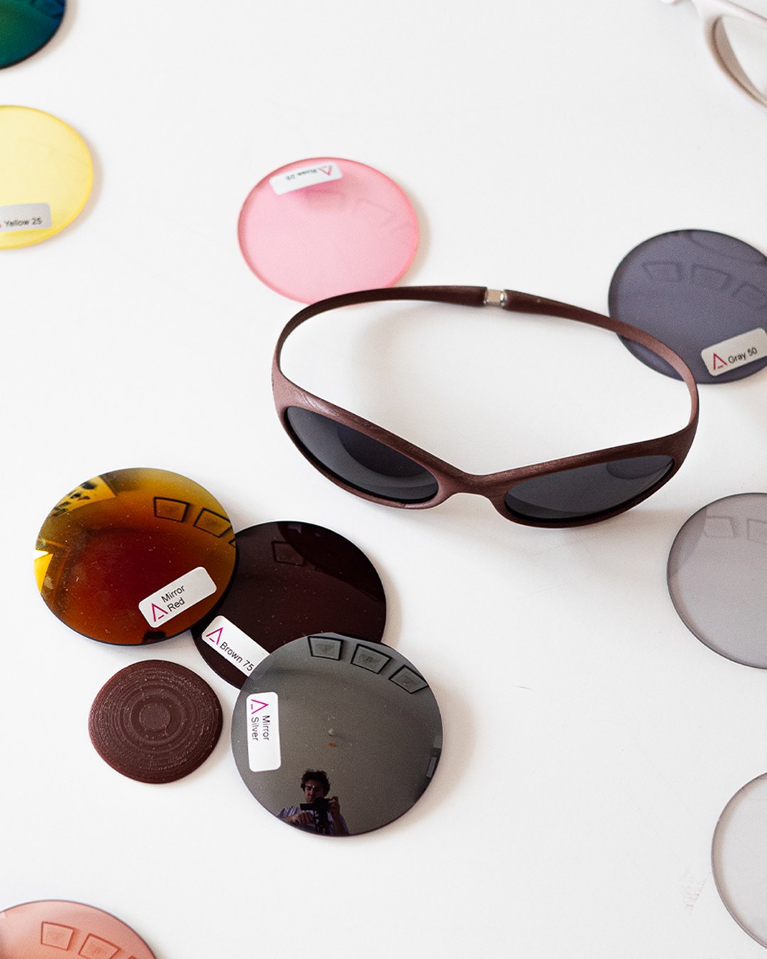 Assembled frame on white with a spread of interchangeable lens options